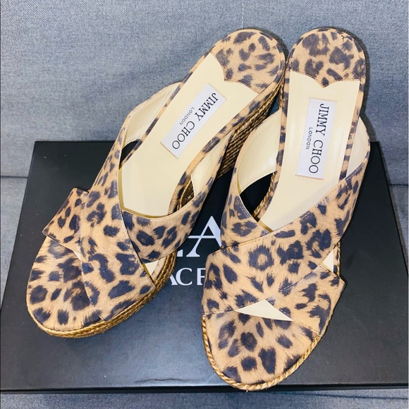 Jimmy Choo Dovina Leopard Wedge (NWT)! - Picture 2 of 9